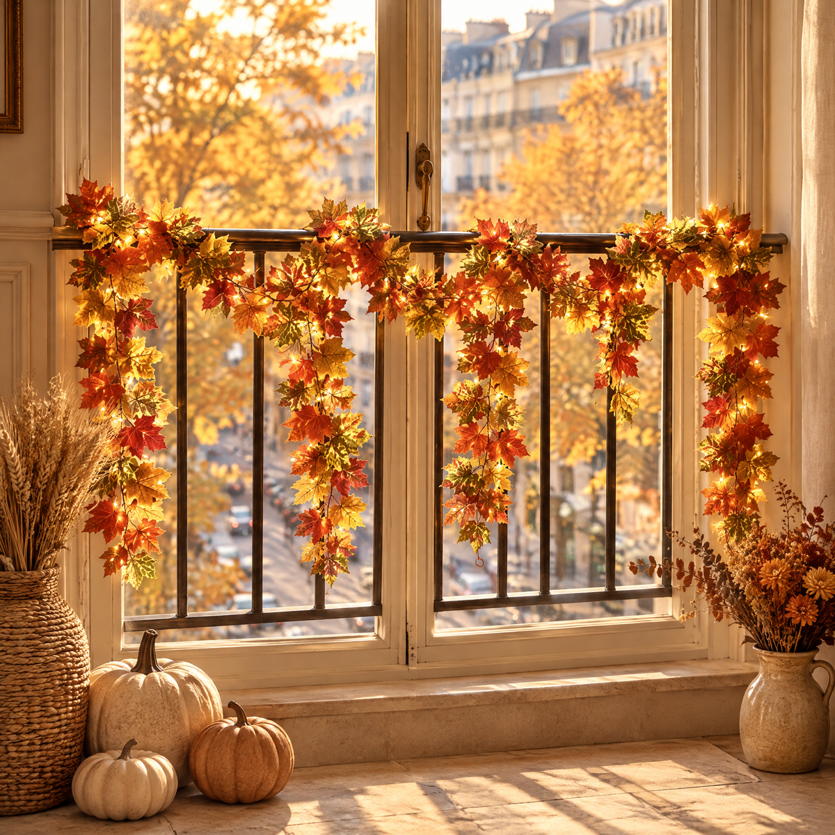 Golden Hour Maple Leaf Garland